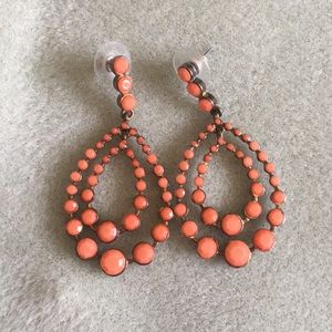 Anthropologie Coral Earrings